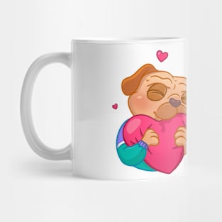 In love pug during isolation of COVID-19 Mug